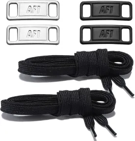 2 Pair Flat Shoelaces 36"-72" Length Replacement Laces for Air Force 1,with 2 Pair Shoe Lace Charms for AF1 Sneaker