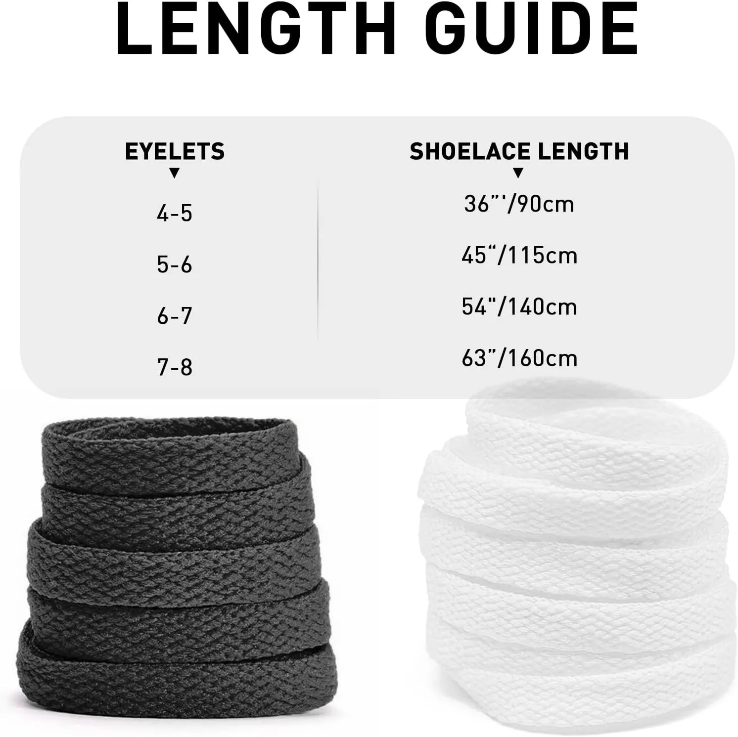 2 Pair Flat Shoelaces 36"-72" Length Replacement Laces for Air Force 1,with 2 Pair Shoe Lace Charms for AF1 Sneaker