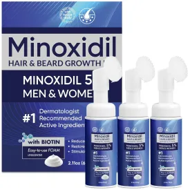 5% Minoxidil Foam for Men and Women, 5% Minoxidil for Men Foam, Minoxidil for Women Hair Growth (180)