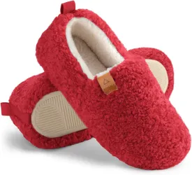 ATHMILE Women's Slippers Fuzzy Curly House Slippers Memory Foam Loafer with Polar Fleece Lining Indoor Outdoor
