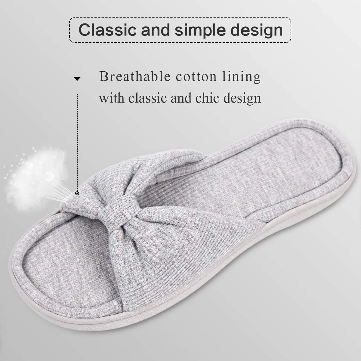 Caramella Bubble Womens Open Toe Summer Bedroom Slippers Memory Foam Sandal Home Ladies Comfy Slippers