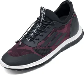 CHAMARIPA Men's Invisible Height Increasing Elevator Sneakers, Casual Fashion Hidden Heel Knit Shoes - Stylish, Comfortable, and Breathable 2.36"/ 2.76"/ 3.15" Inches Taller Handcrafted