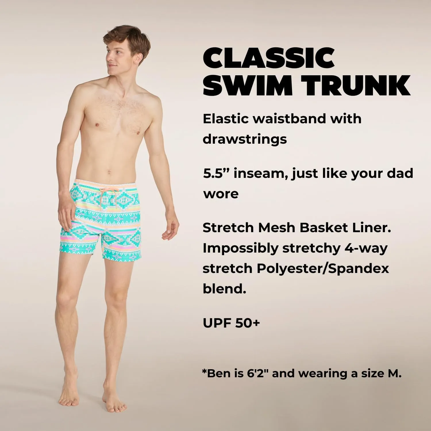 Chubbies Mens Swim Trunks ?C Mens Swim Shorts with 4-Way Stretch, 5.5?? Beach Shorts with Elastic Waist, Drawstring,Mesh Lining