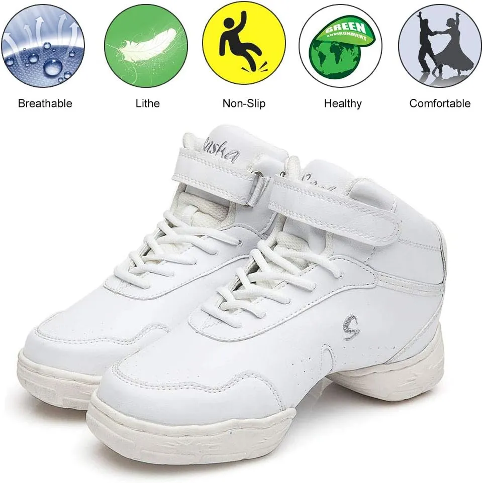 DKZSYIM Men and Women's Boost Dance Sneaker/Modern Jazz Ballroom Performance Dance-Sneakers Sports Shoes,Model B51/B52/B53