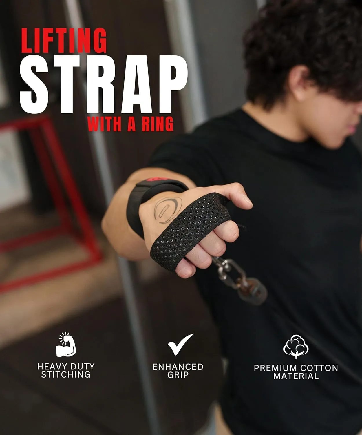 Ekko Weight Lifting Straps, Wrist Support for Men, Heavy Duty Thick Comfortable Lifting Straps, Secure Fit