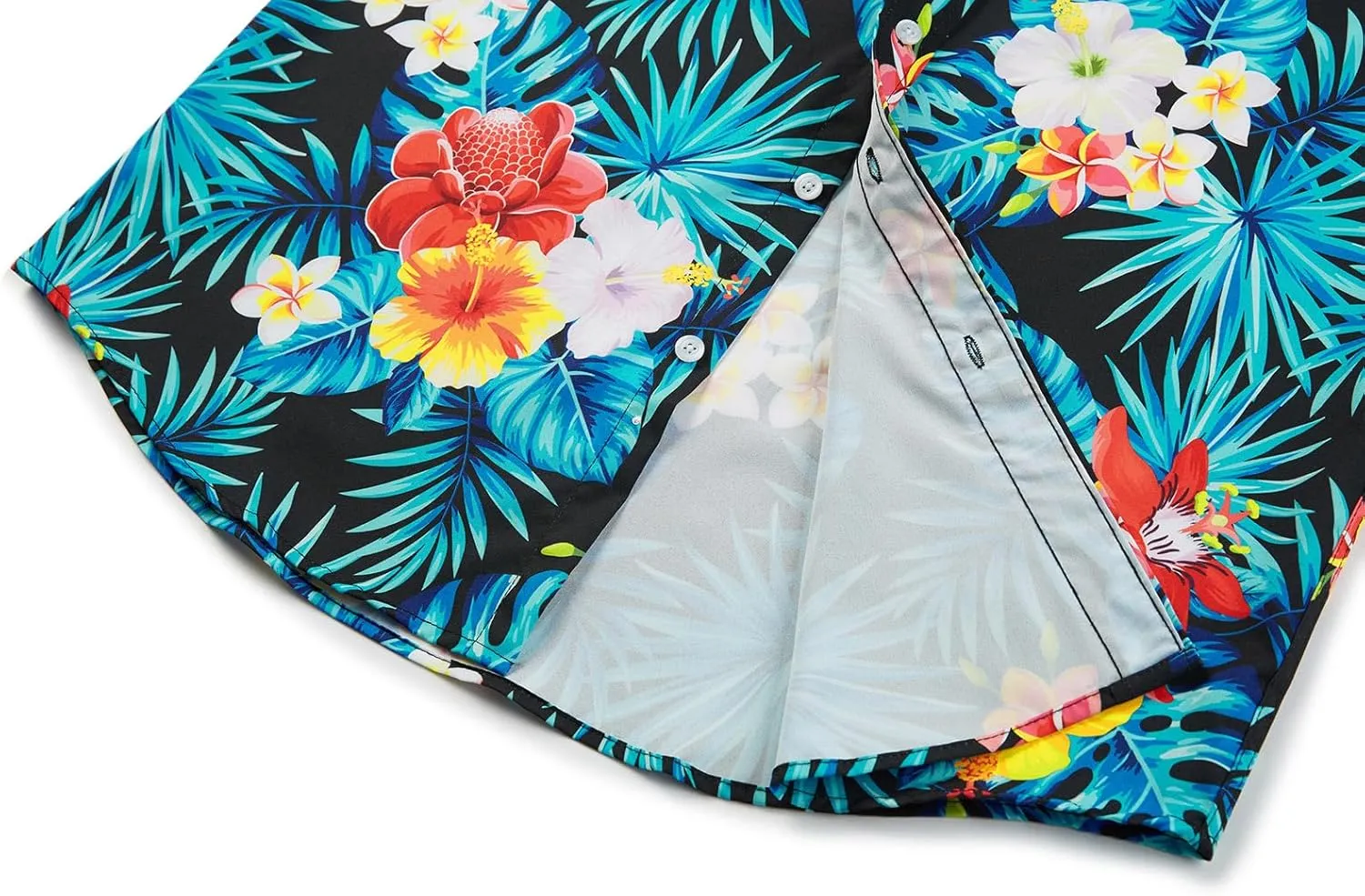 EUOW Men's Hawaiian Shirt Short Sleeve Printed Button Down Summer Beach Dress Shirts