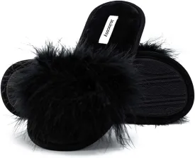 Extreme Plush Ladys Sexy Slip-on Comfortable Slippers Womens Fluffy Indoor Open-toe Scuff