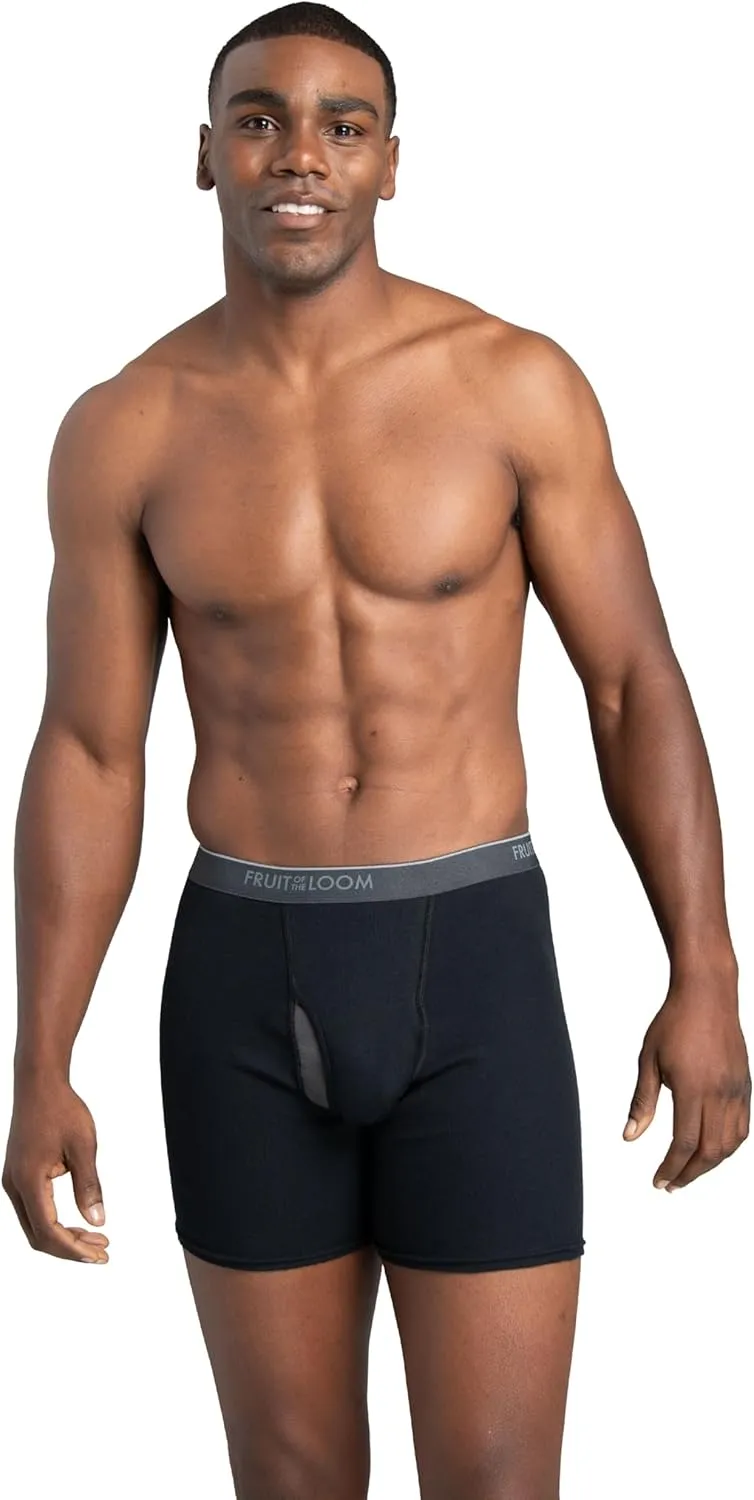Fruit of the Loom Men's Coolzone Boxer Briefs, Moisture Wicking & Breathable, Assorted Color Multipacks