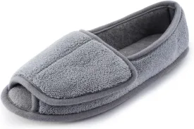 Git-up Women Diabetic Slippers/W Arthritis Edema Adjustable Closure Memory Foam House Shoes Open Toe Extra Wide