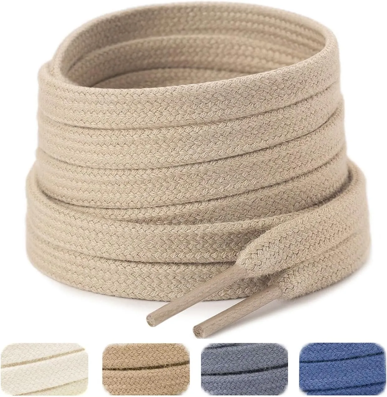 Handshop 2 Pairs Flat Athletic Shoelaces 5/16" in 40"-63" Wide Sneaker Replacement Shoe Laces
