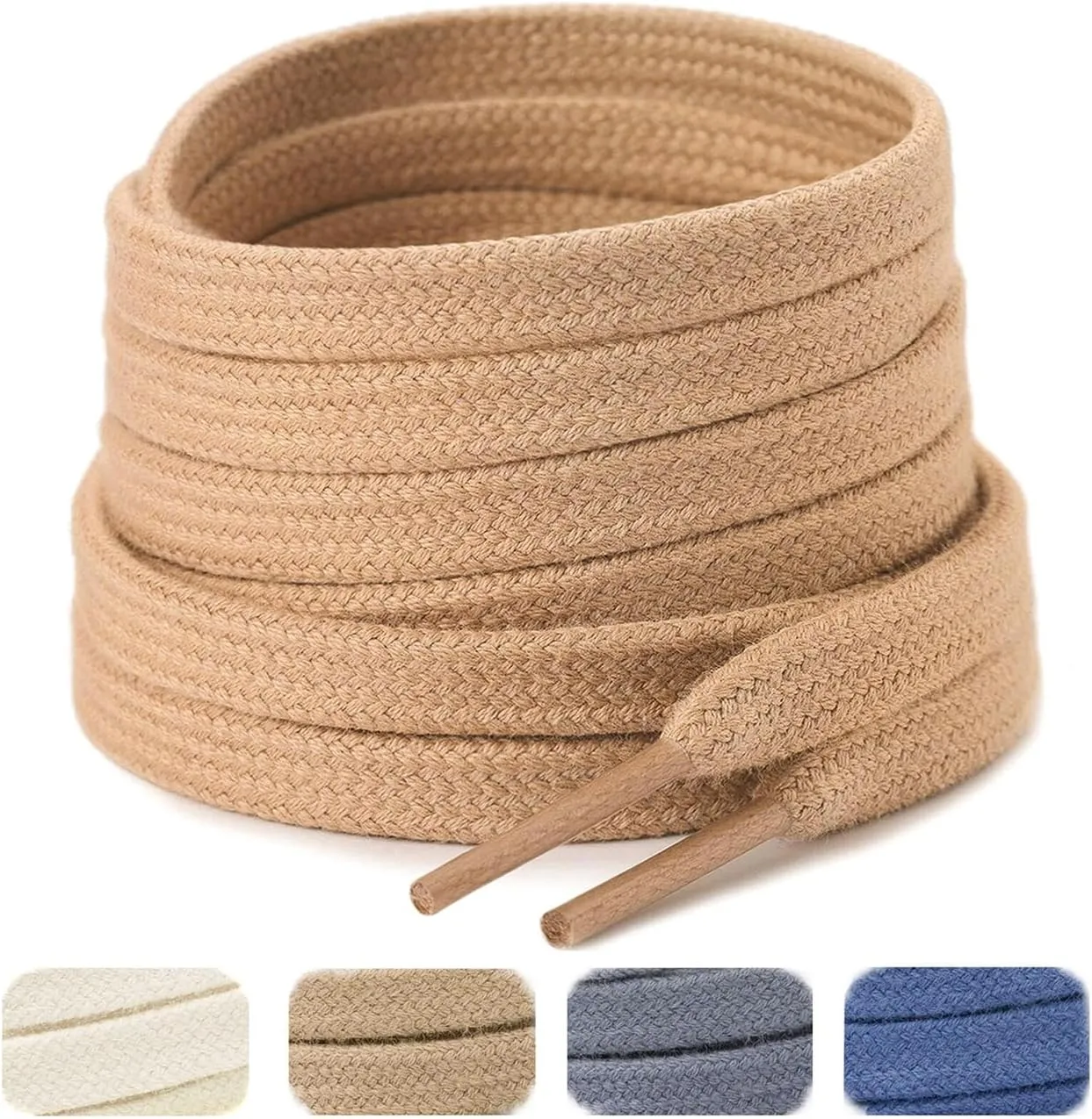 Handshop 2 Pairs Flat Athletic Shoelaces 5/16" in 40"-63" Wide Sneaker Replacement Shoe Laces