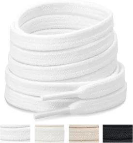 Handshop 2 Pairs Flat Athletic Shoelaces 5/16" in 40"-63" Wide Sneaker Replacement Shoe Laces