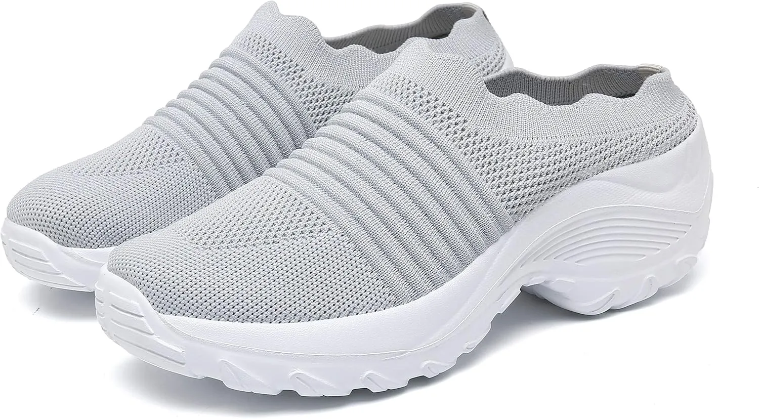 INMINPIN Women's Slip-on Mule Sneakers Lightweight Breathable Casual Shoes Platform Outdoor Clog Slippers
