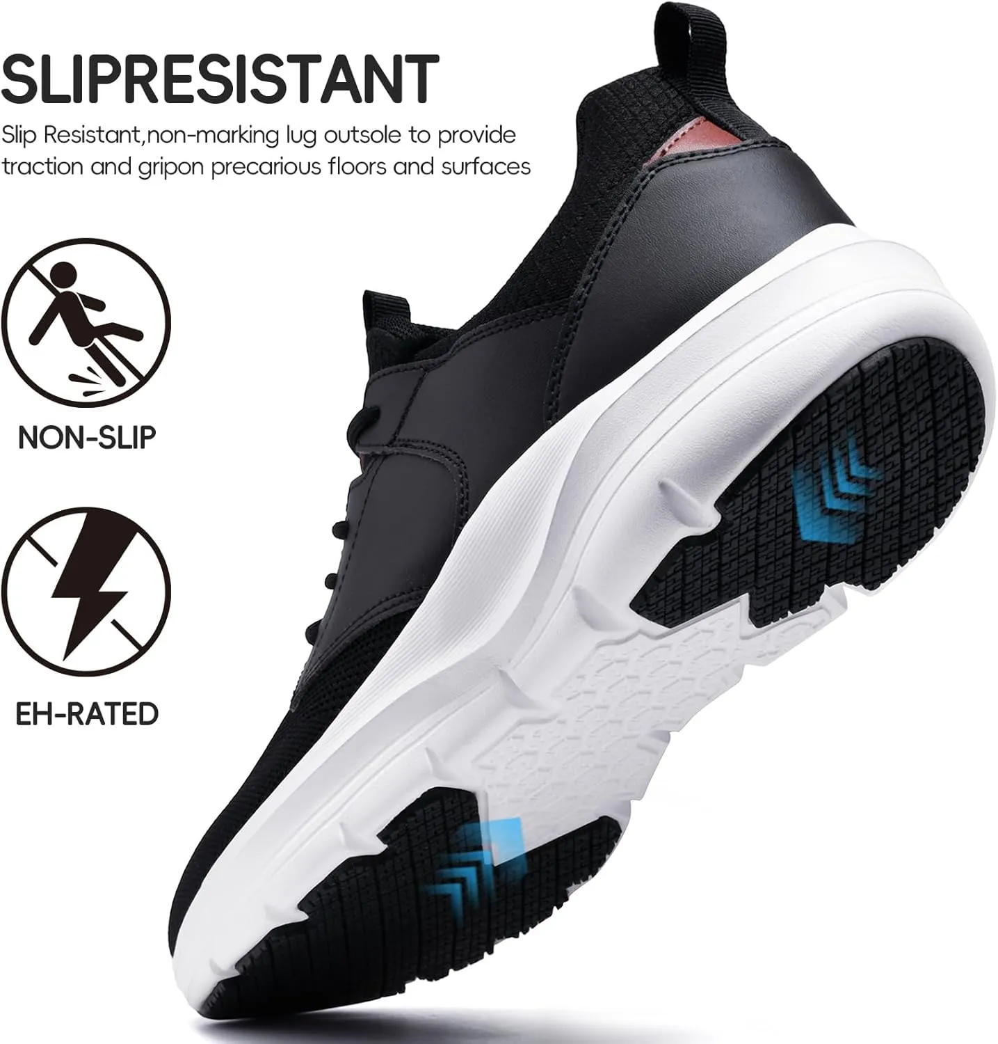 Mens Non Slip Work Shoes Walking Sneakers Zapatos Trabajo Food Service Chef Kitchen