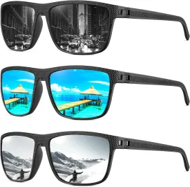 NSSIW Mens-Sunglasses Polarized Sunglasses Men : Classic Sun Glasses with UV Protection for Driving Fishing Golf 4 Packs