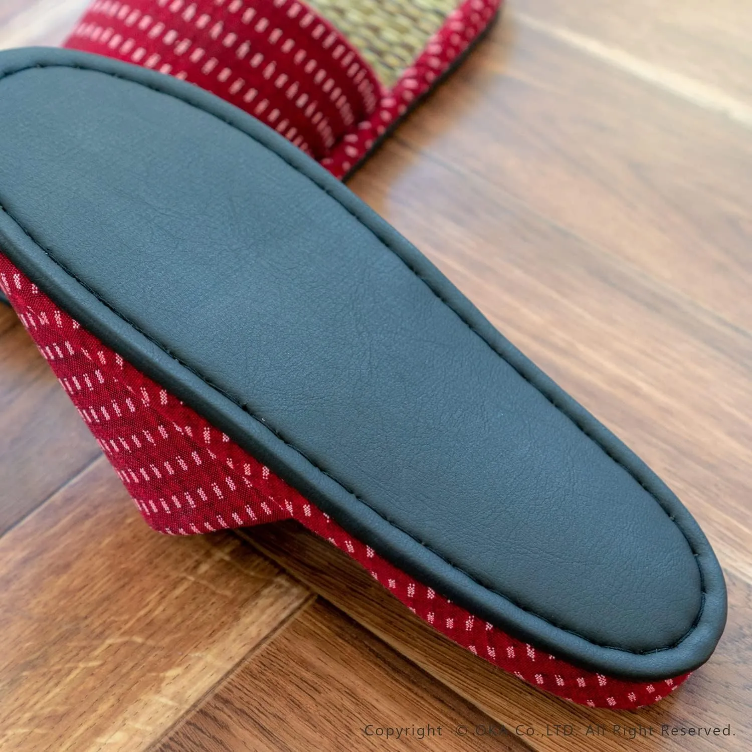 OKA Tatami Slippers, Made in Japan (Grass & Root, Japanese)