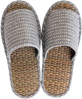 OKA Tatami Slippers, Made in Japan (Grass & Root, Japanese)
