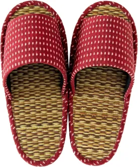 OKA Tatami Slippers, Made in Japan (Grass & Root, Japanese)