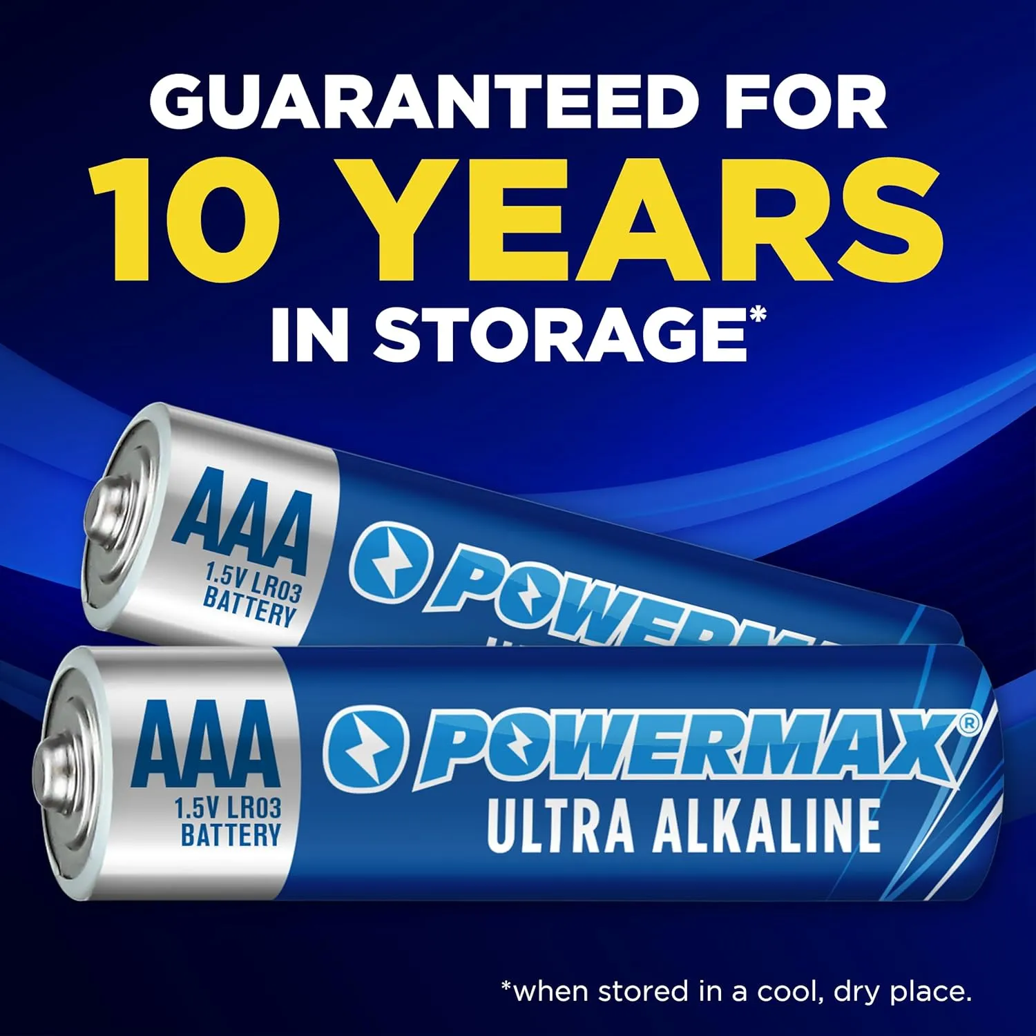 Powermax 24-Count Triple AAA Batteries, Ultra Long Lasting Alkaline Battery, 10-Year Shelf Life, Reclosable Packaging
