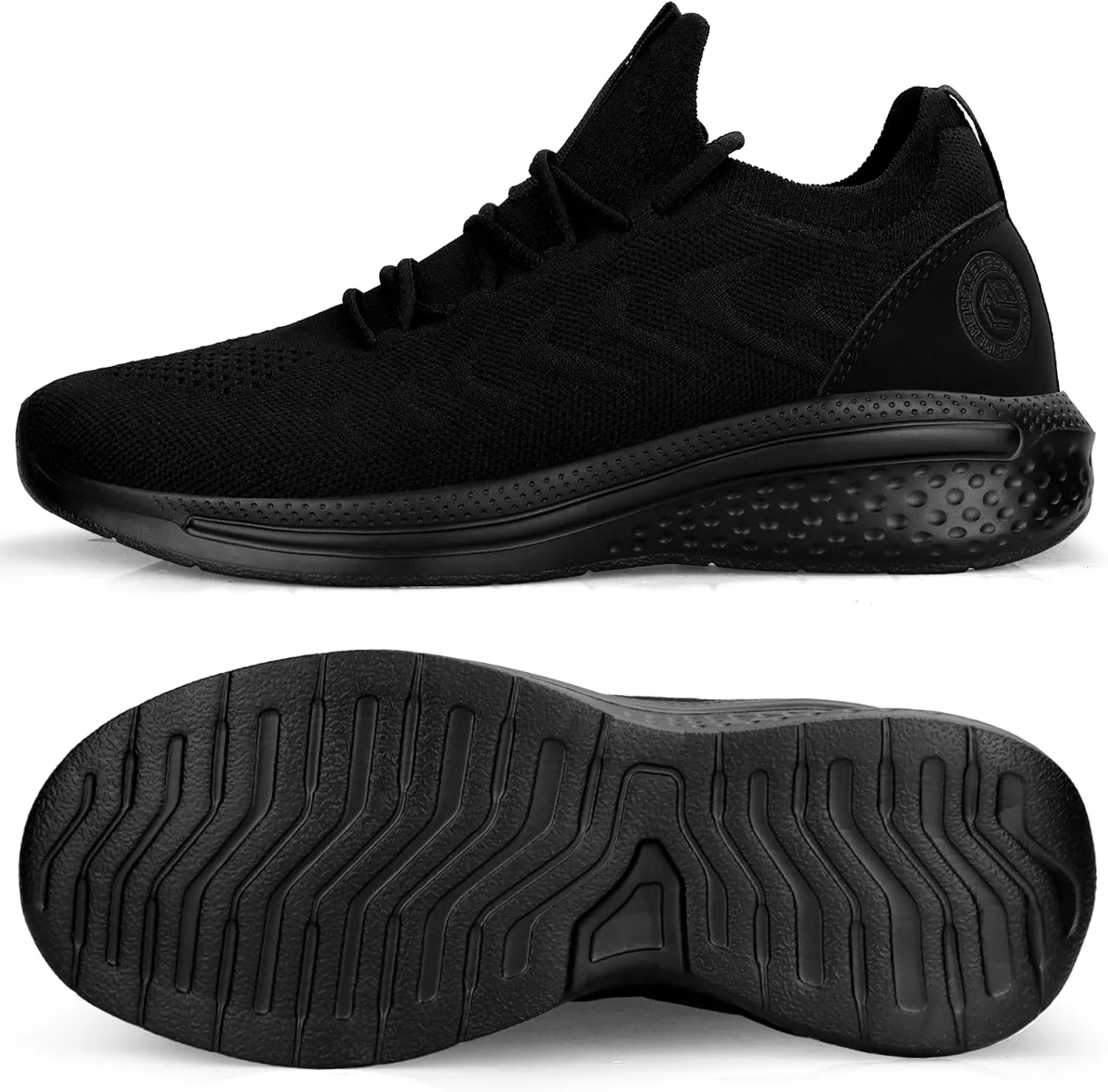 Pujcs Mens Walking Shoes Non Slip Running Shoes Breathable Slip on Sneakers Lightwight Gym Tennis Shoes for Men