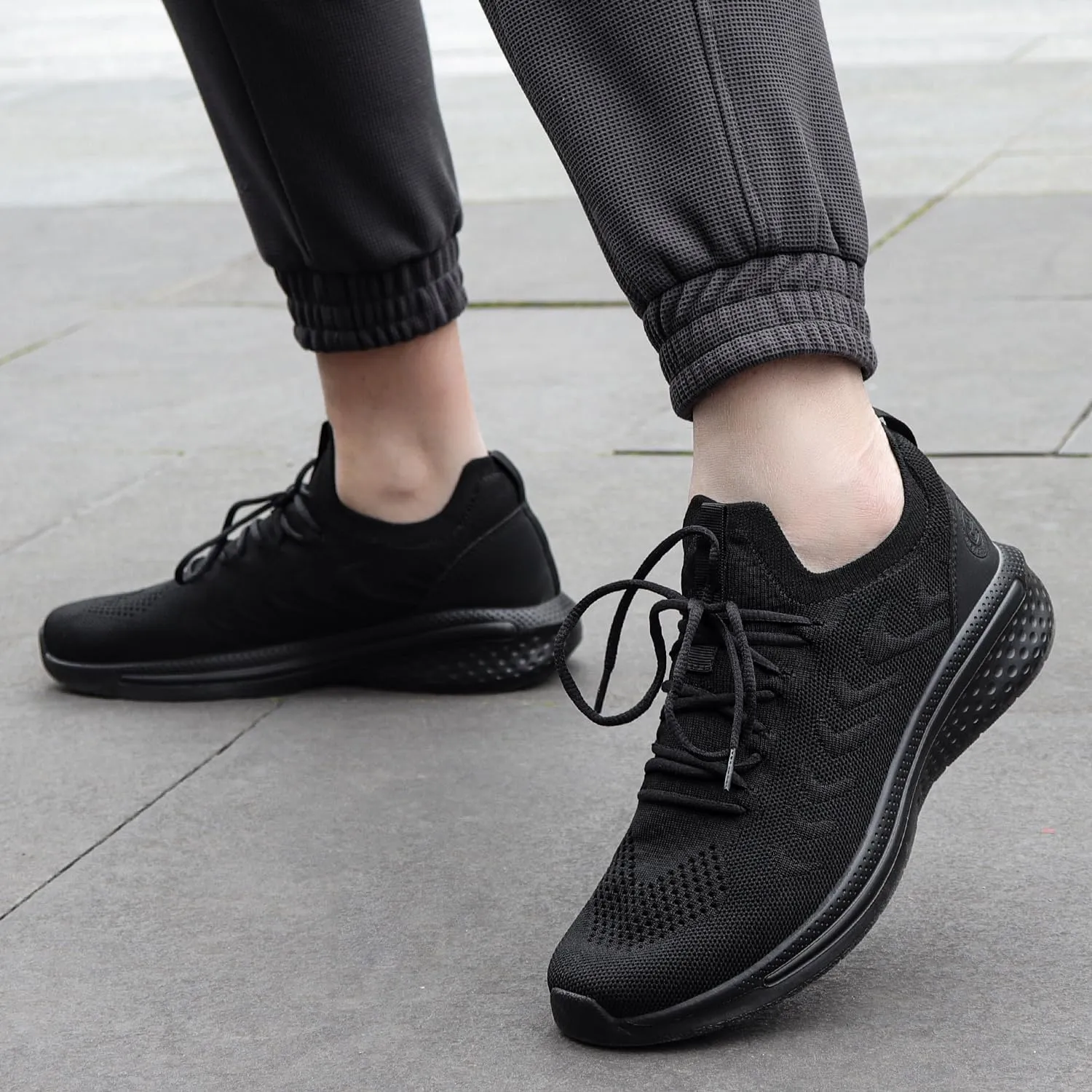 Pujcs Mens Walking Shoes Non Slip Running Shoes Breathable Slip on Sneakers Lightwight Gym Tennis Shoes for Men