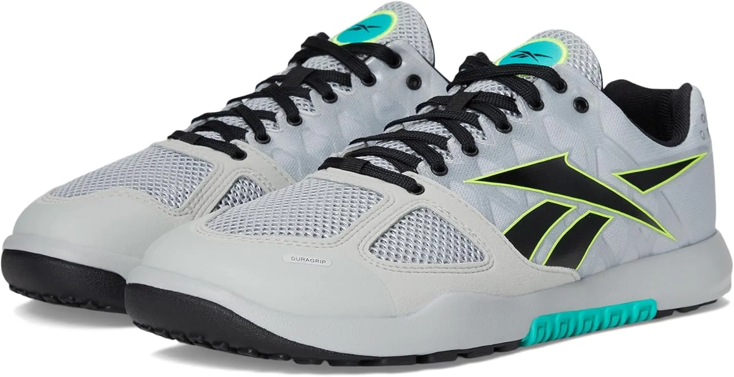 Reebok Men's Nano 2.0 Sneaker, Grey 1/Unleashed Green/Lime, 9.5