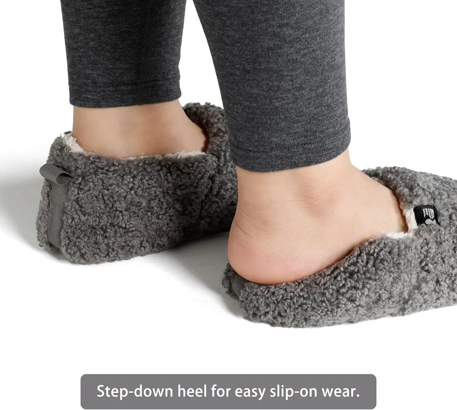 RockDove Women's Faux Shearling Closed Back Slipper with Memory Foam