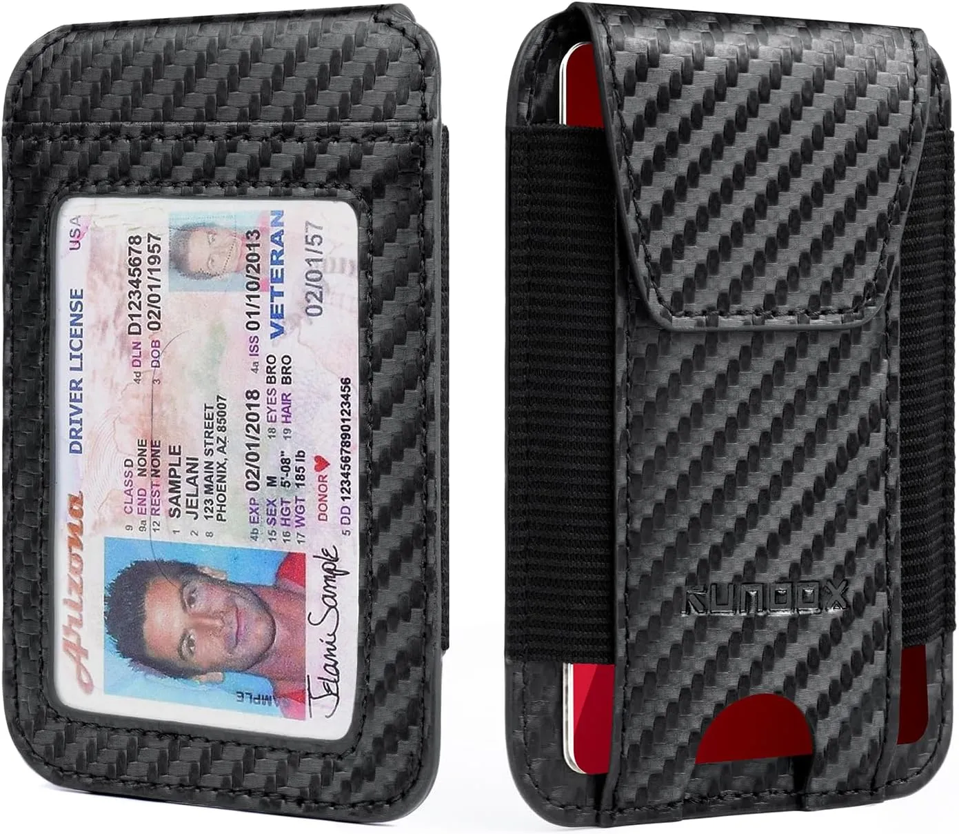 RUNBOX Wallet for Men 6-8 Cards With ID Window RFID Blocking Wallet Credit Card Holder Minimalist Front Pocket Gifts Ideal Choice