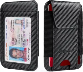 RUNBOX Wallet for Men 6-8 Cards With ID Window RFID Blocking Wallet Credit Card Holder Minimalist Front Pocket Gifts Ideal Choice