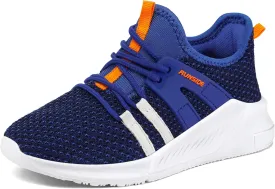 RUNSIDE Boys Girls Tennis Shoes Kids Lightweight Breathable Sneakers Lace-up Running Athletic Shoes for Toddler/Little Kid/Big Kid