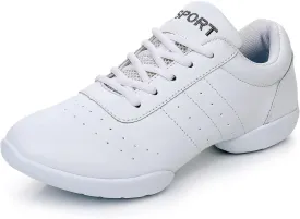SWDZM Ballroom Salsa Practice Dance Sneakers Cheer Shoes for Women Cheerleading Athletic Dance Shoes