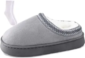 TOCONFFON Women's Fuzzy Cozy Warm Slippers Lightweight Platform House Slippers Fluffy Anti-Skid Plush Memory Foam Indoor Outdoor Home Shoes