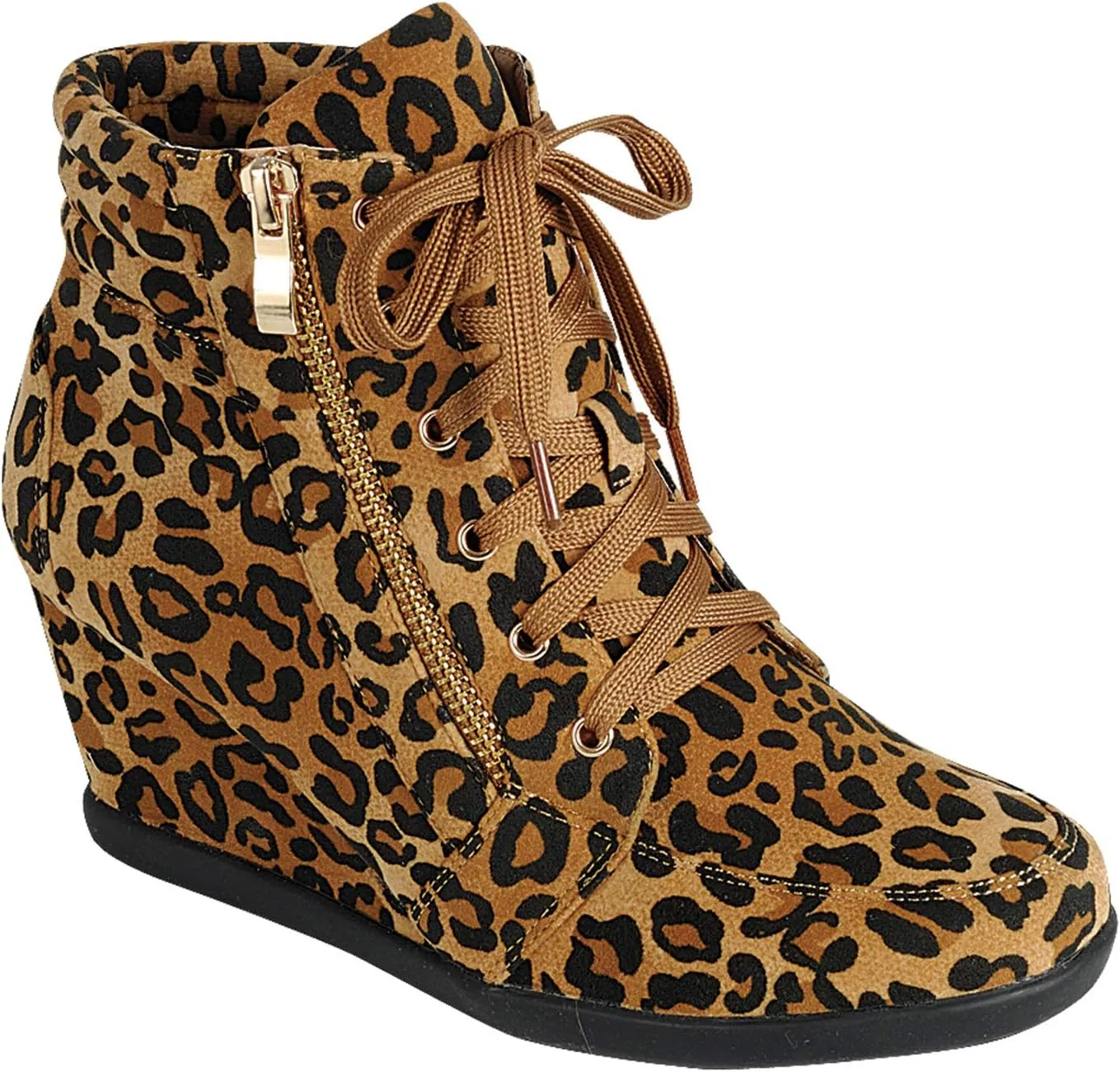 Trends SNJ Women's Fashion Hi Top Wedge Sneakers Ankle Boot Bootie
