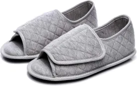 Urbancolor Women Adjustable Indoor Slippers Memory Foam House Shoes Open Toe Diabetic Slipper Arthritis Edema Extra Wide Shoes