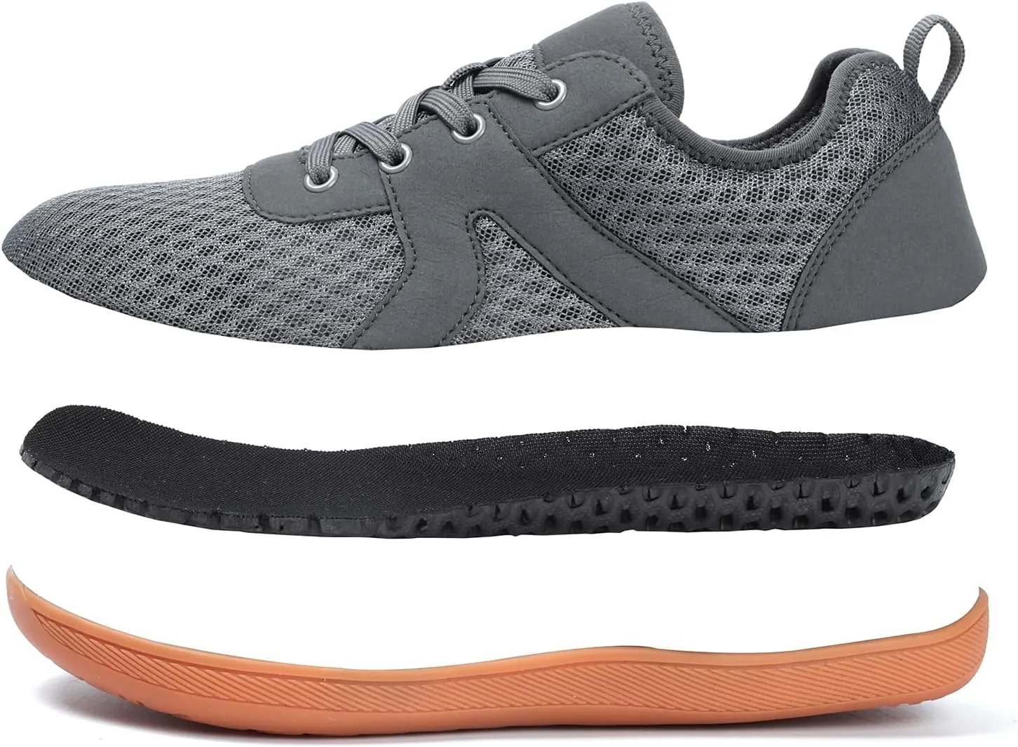 Walking Shoes for Men Wide Toe Zero Drop Extra Wide Width Sneakers Adult Minimalist Barefoot Shoes Men for Running Walking Fishing Hiking Fitness