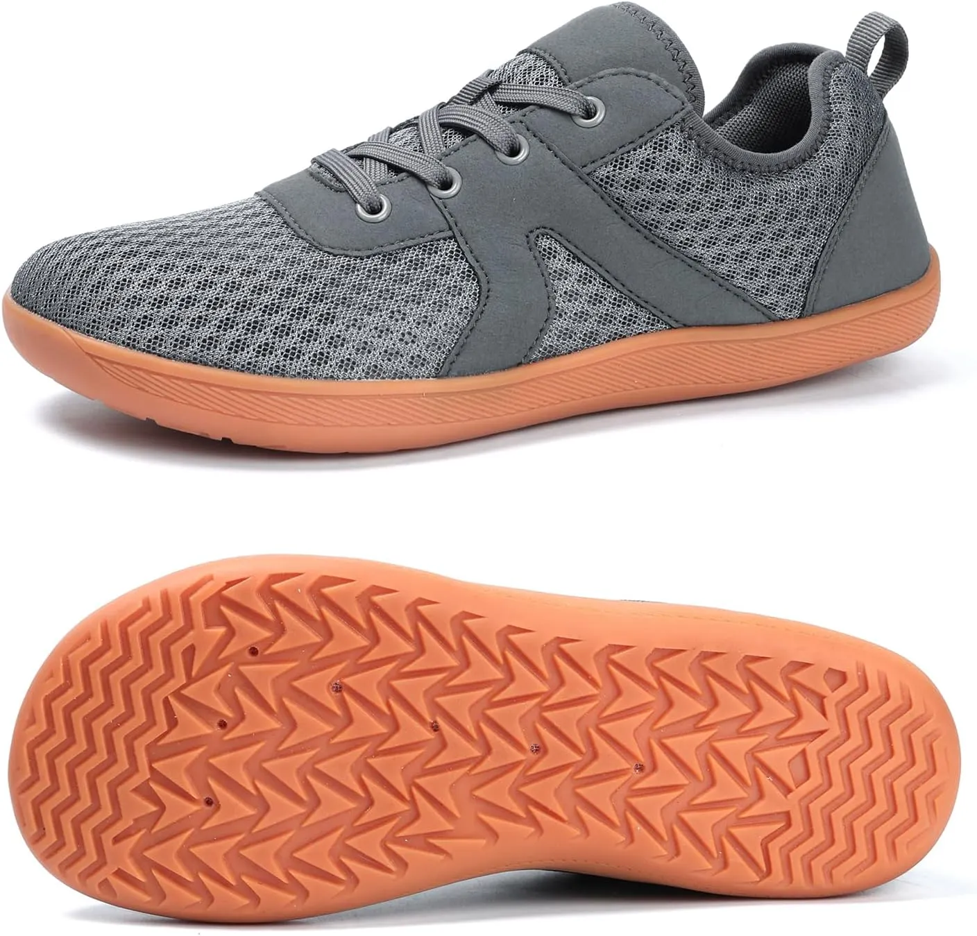 Walking Shoes for Men Wide Toe Zero Drop Extra Wide Width Sneakers Adult Minimalist Barefoot Shoes Men for Running Walking Fishing Hiking Fitness