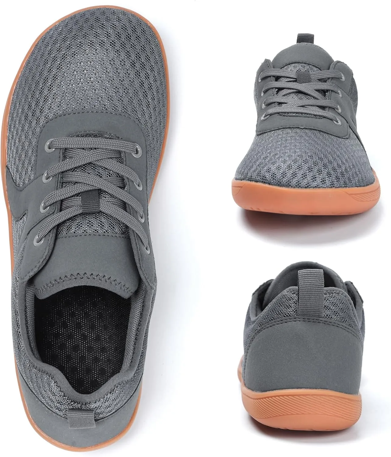 Walking Shoes for Men Wide Toe Zero Drop Extra Wide Width Sneakers Adult Minimalist Barefoot Shoes Men for Running Walking Fishing Hiking Fitness