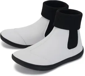 WHITIN Women's Wide Barefoot Ankle Boots | Minimalist Chelsea Styles | Zero Drop | Stacked Sock-like Cuffs