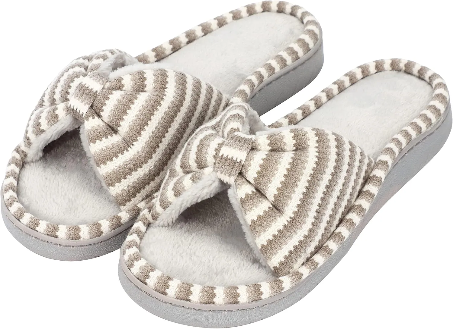Women Summer Slippers Open Toe Slippers Memory Foam Anti-slip House Shoes Indoor Outdoor Christmas Gifts