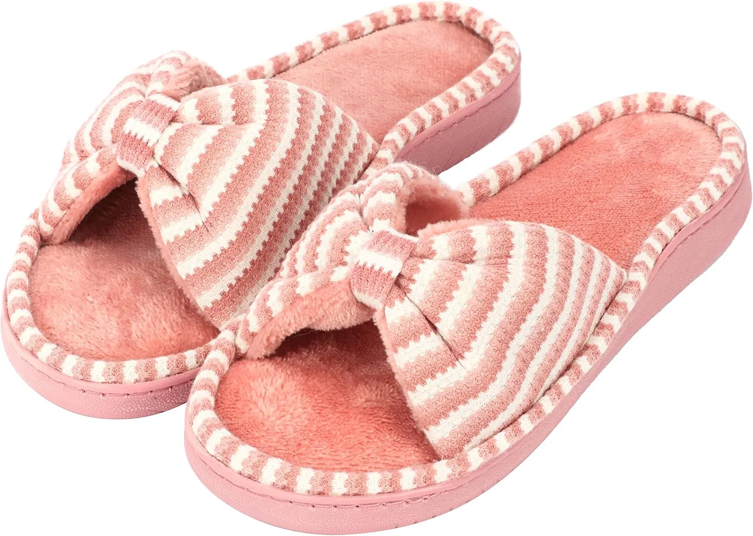 Women Summer Slippers Open Toe Slippers Memory Foam Anti-slip House Shoes Indoor Outdoor Christmas Gifts