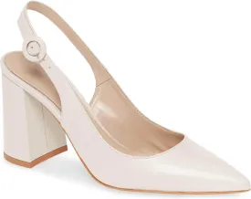 Women's Pointed Toe Block Heel Pumps Slingback Chunky Heel Slip On Work Party Dress Shoes