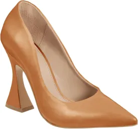 Women's Pointed Toe High Heel Pumps Closed Toe Flared Heel Slip-On Party Wedding Office Dress Shoes