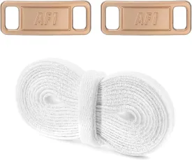 YLOKO Air Force 1 Original Laces with AF1 metal tags, 47-54 Flat Replacement Shoelaces for Air Force Ones Men Women Sneakers