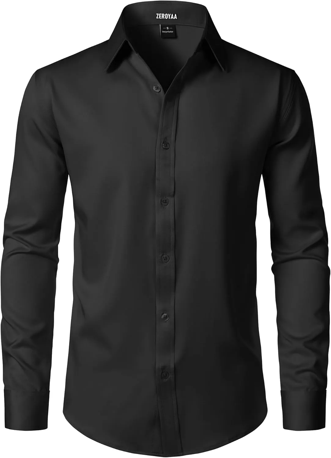 ZEROYAA Men's Wrinkle Free Long Sleeve Dress Shirt Business Casual Modern Slim Fit Button Down Shirts for Wedding and Office