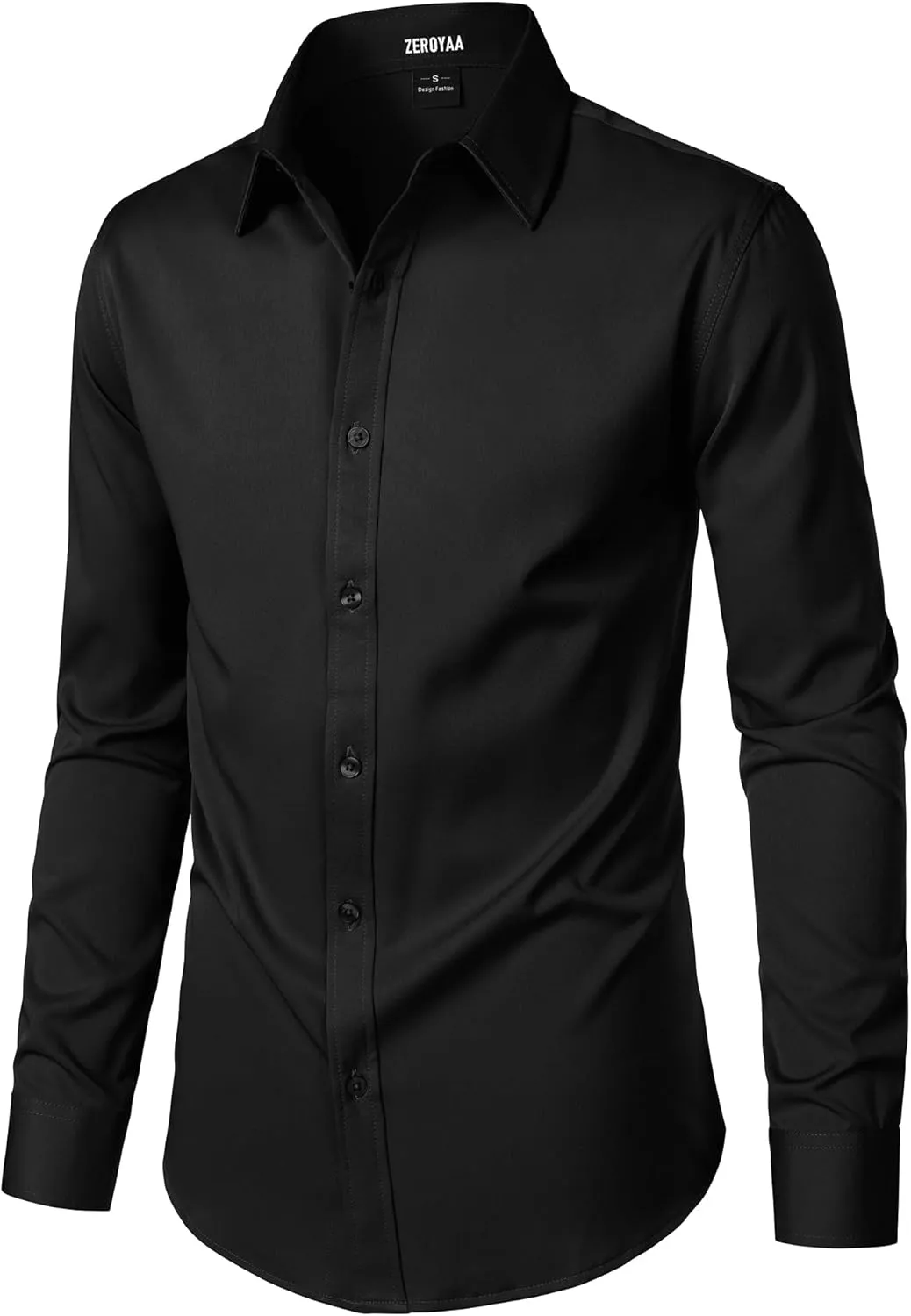 ZEROYAA Men's Wrinkle Free Long Sleeve Dress Shirt Business Casual Modern Slim Fit Button Down Shirts for Wedding and Office