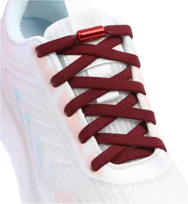 ZHENTOR 2 Pairs Elastic No Tie Shoe Laces for Adults and Kids Shoes, Tieless Flat Shoelaces for Sneakers