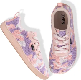 ZYEN Wide Toe Box Barefoot Shoes for Women | Wide Width Breathable Camouflage Shoes | Zero Drop Sole Fashion Non Slip Gym Sneaker Lightweight Minimalist Walking Sneaker